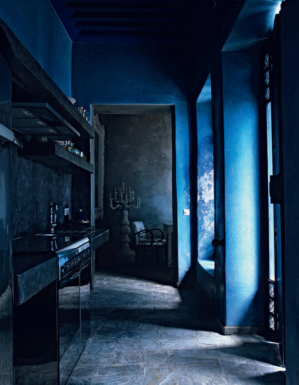 blue home tour kitchen