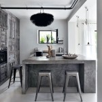 Raw Wood and Concrete Kitchen