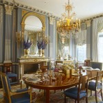 Neo-Classical Dining in Blue and Gold