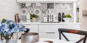 Black and White Pattern Cement Tiles - Interiors By Color