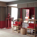 Modern Eclectic Red and Charcoal Bedroom