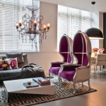 Contemporary Space in Purple and Gray