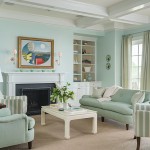 Mint Colored Traditional Living Room
