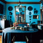 Traditional Home Library in Turquoise