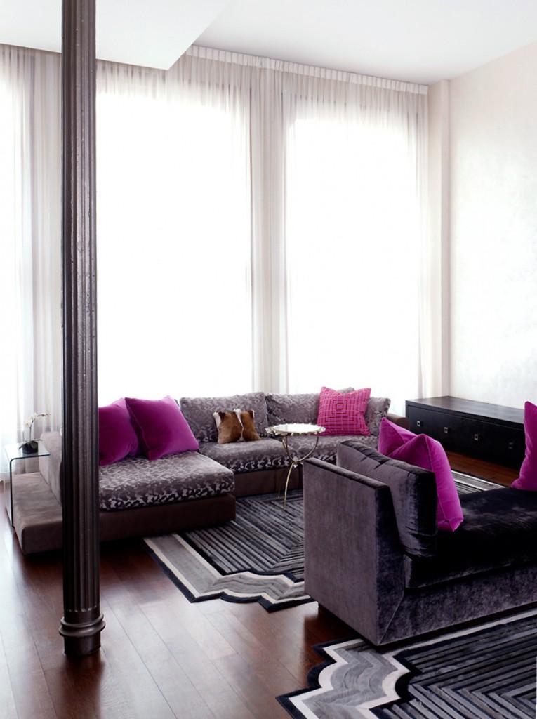 Dark Gray and Pink Accents