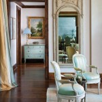 French Inspired Living in Aqua, Gold and Neutrals
