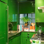 Small Kitchen Green Lacquer