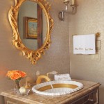 French Inspired Gold Bathroom