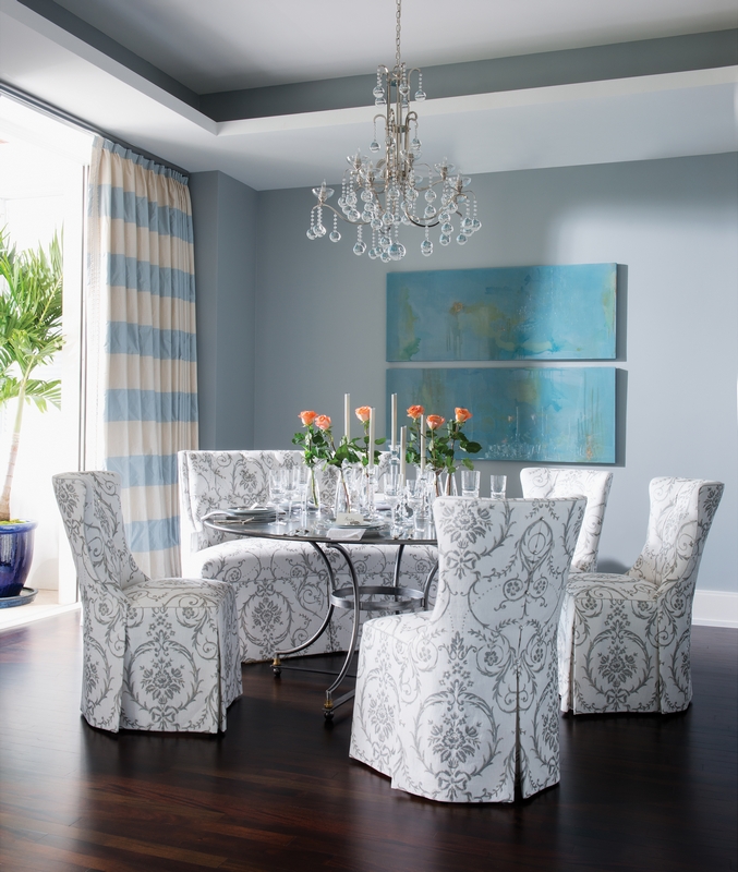 gray and turquoise dining 1