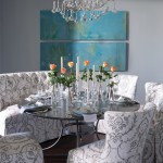 Eclectic Dining in Gray and Turquoise