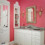 Traditional Bathroom in Deep Carnation