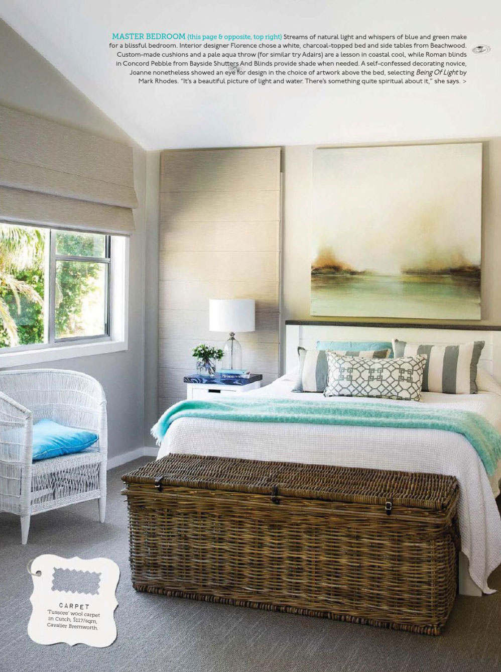 Coastal Blissful Master Bedroom - Interiors By Color