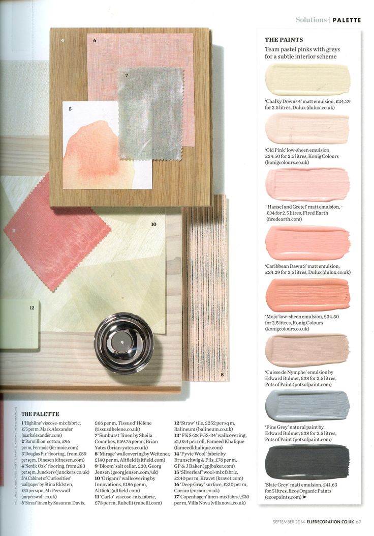 Paint Palette - Pastel Pinks with Grays