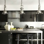 Black Glossy Kitchen Cabinets