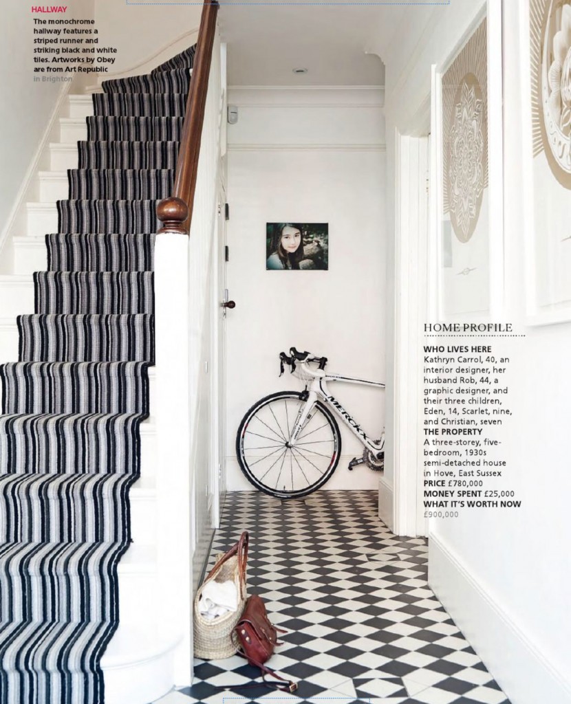 Monochrome Entrance and Stairs