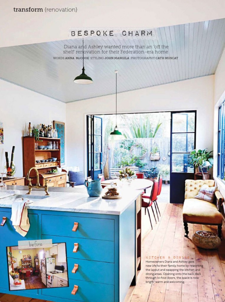 Turquoise Kitchen Federation Style Home