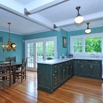 Teal Traditional Kitchen
