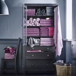 Modern Bathroom in Gray, Pink and Purple