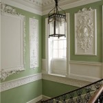 Hall and Stairs in Farrow & Ball Saxon Green and Clunch