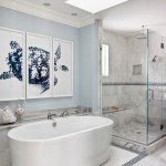 Marble and Blue Lace Bathroom