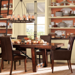 Ivory and Orange Dining Room