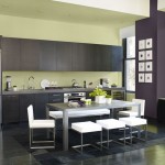 Cool, Contemporary Kitchen in Benjamin Moore's Chambourd