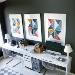 Home Office with Charcoal Walls