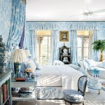 Blue and White Traditional Bedroom
