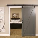 Sliding Barn door in Gray to the Bedroom