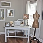 Chic, Girly Office in Cool Neutral Gray