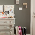 Gray and White Entryway