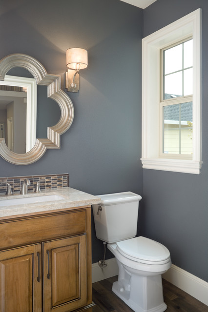 Grizzle Gray and Silver Bathroom - Interiors By Color