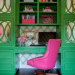 College Station - Study Desk in Pink and Green