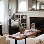 Taupe Walls and White Fireplace