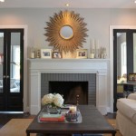 Gray Living Room with Painted Fireplace