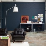 Cool Warehouse Living Room Painted in Indigo Night by Dulux