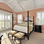 Mellow Coral Walls in the Master Bedroom