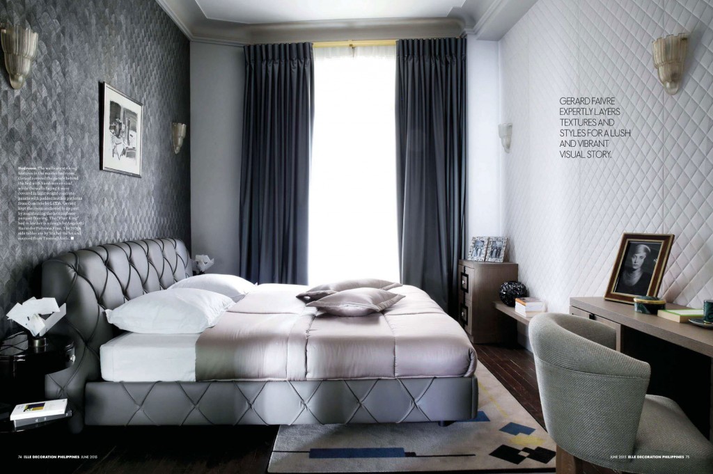 Gray Layered and Textured Master Bedroom