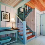 Beach Style Staircase in Blue