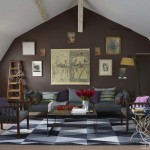 Brown, Gray and Aubergine Living Room