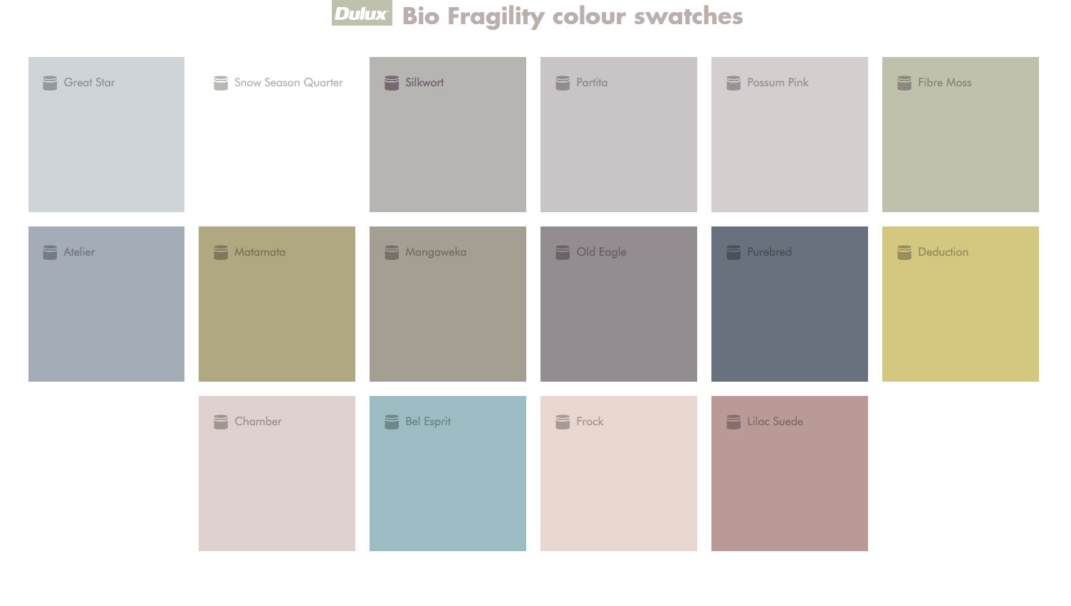 Dulux Paint Chart 2012