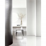 Modern White Office Painted in Ralph Lauren Box Pleat White