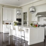 Silver Spheres in a White Kitchen