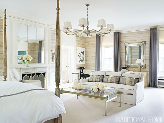 Neutral Bedroom with Airy Metallics 1