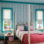 Turquoise, red and pink bedrooms