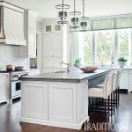 Traditional white kitchen painted with Sherwin Williams paints