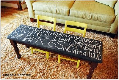 Chalkboard table