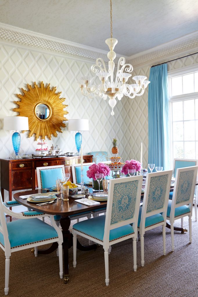 Fresh Traditional Styled Home with Turquoise Accents