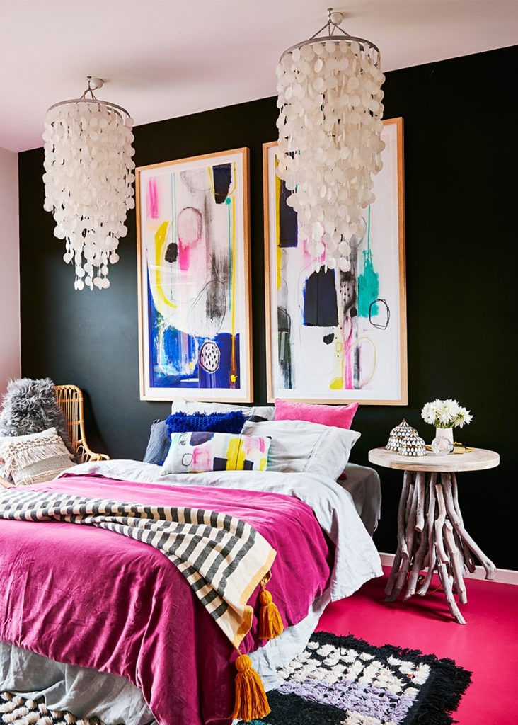 Floors painted in Dulux Raspberry Sorbet
