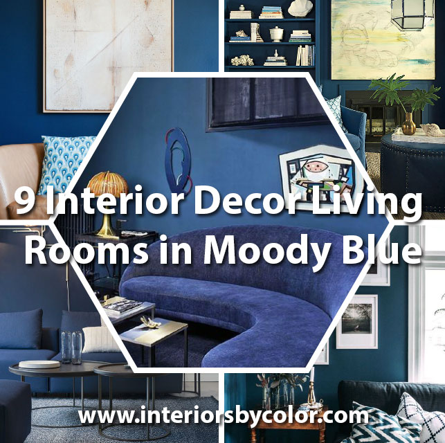 9 Interior Decor Living Rooms in Moody Blue